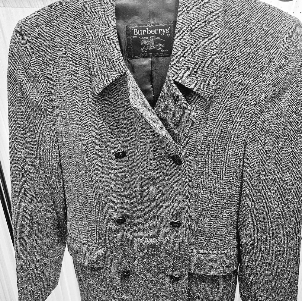 Vintage Burberrys' grey womans blazer size 6 - Picture 3 of 8